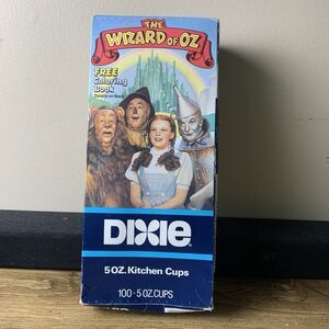 Dixie Cups The Wizard of Oz 5oz Kitchen Cups, 100 Count 1989 Vintage Sealed